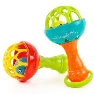 Chocalhos de brinquedo do bebê Inteligência Agarrar As Gengivas de Plástico Sino de Mão Chocalho Engraçado Mobiles Brinquedos Educativos Presentes de Aniversário WJ482