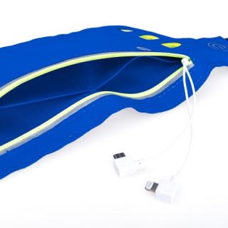 AONIJIE Reflective LED Runner cintura pack USB corrente Bloco de Fanny com auscultadores Buraco ajustável para iPhone 6 Plus