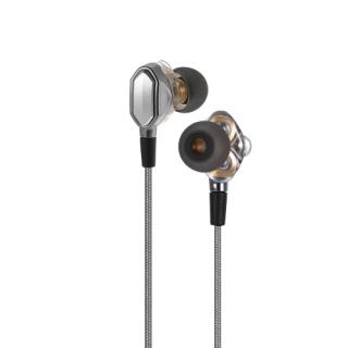 3,5 milímetros de alta fidelidade fones de ouvido driver Projeto Earphones Dinâmica Dual In-line Headsets de controle para iPhone Samsung LG Smart Phones Computers