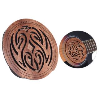 Guitarra de madeira Soundhole Furo sadio tampa do bloco de comentários tampão de madeira de mogno para EQ acústica guitarras folk