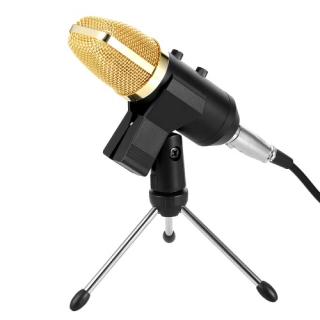 Microfone Condensador profissional Estúdio de Gravação de Som de Radiodifusão com Função de Eco de Reverberação com Anti-vento Esponja Tampa Clipe Stand