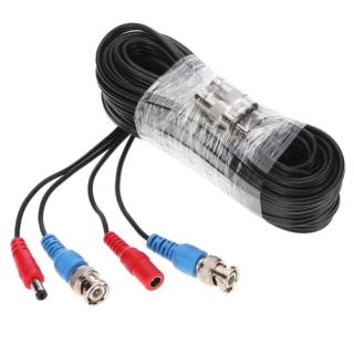 Video Power Siamese BNC Cable 10m para Analog AHD Surveillance CCTV Camera DVR Kit
