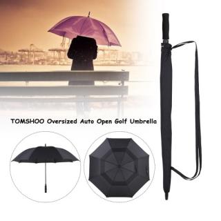 TOMSHOO 61 Inch Oversized automática Auto Open Golf Umbrella Outdoor duplo extra grande Canopy ventilado Windproof da vara do guarda-chuva