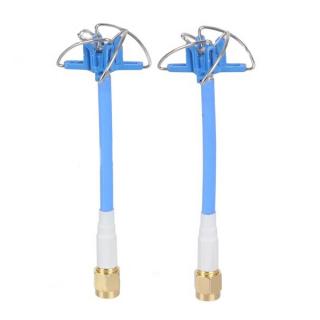 Aomway 5.8GHz FPV 4 Leaf Clover AV Transmission RHCP Antenna 1 Pair Blue Red w/Canopy For RC Drone