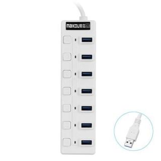 Maikou 7-Port USB 3.0 Hub Independent Switches