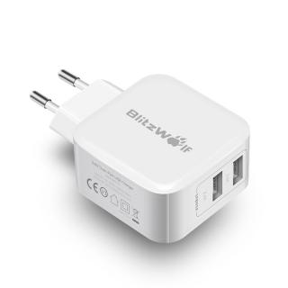 BlitzWolf® BW-S2 4.8A 24W Dual USB EU USB Charger With Power3S Tech for iphone 8Plus iphoneX Xiaomi