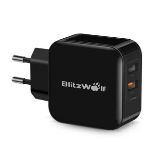 BlitzWolf® BW-S6 QC3.0+2.4A 30W Dual USB Charger EU Adapter for iphone 8 8 Plus iphone X Xiaomi