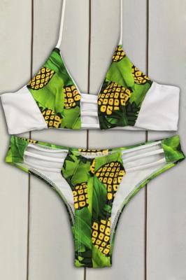 Pineapple Print Bikini Set