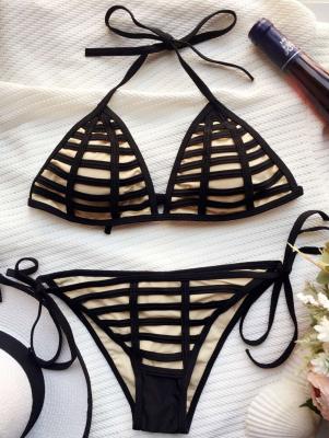 Cutout String Bikini Set