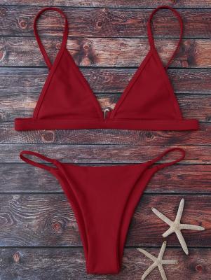 Cami Plunge String Bikini Set