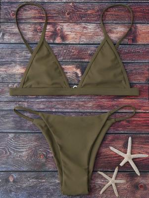 Cami Plunge String Bikini Set