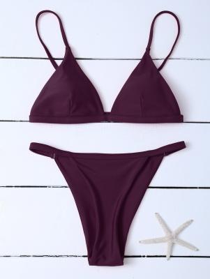 Low Waisted Spaghetti Strap Bikini Swimwear