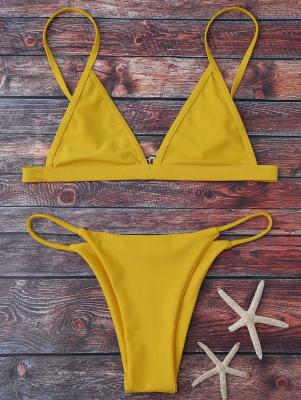 Cami Plunge String Bikini Set