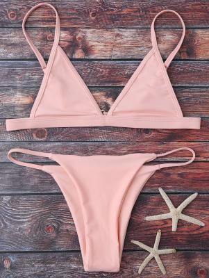 Cami Plunge String Bikini Set