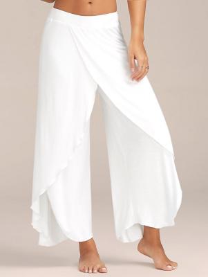 High Slit Flowy Layered Palazzo Pants