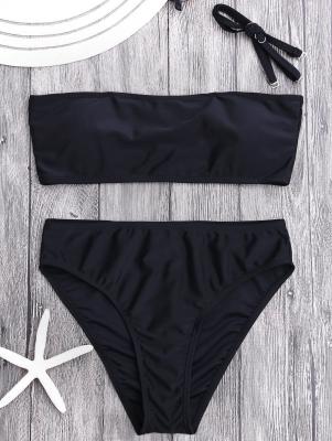 Padded High Cut Bandeau Bikini Set