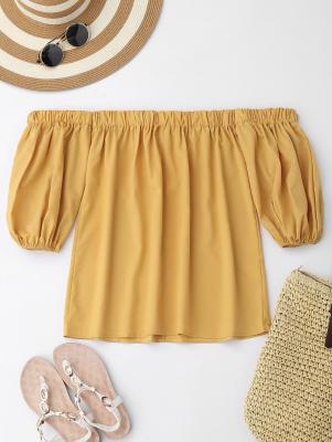 Off Shoulder Puff Sleeve Blouse