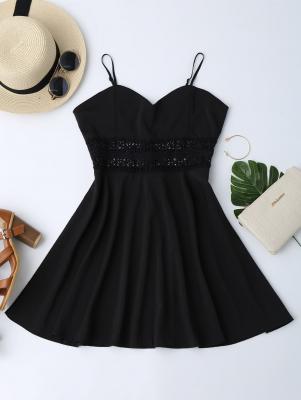 Cami Crochet Trim Skater Sun Dress