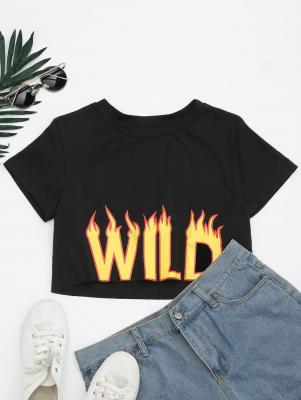 Cropped Fire Letter Top