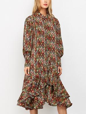 Vintage Printed Boho Chiffon Dress