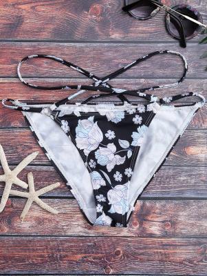 Banded Floral Bikini Bottoms