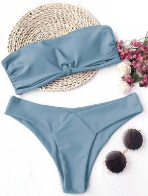 Knot Padded Bandeau Bikini Set