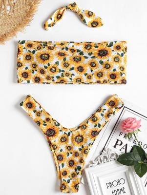 Sunflower Convertible High Leg Bikini Set