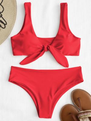 Front Knot Padded Bikini Set