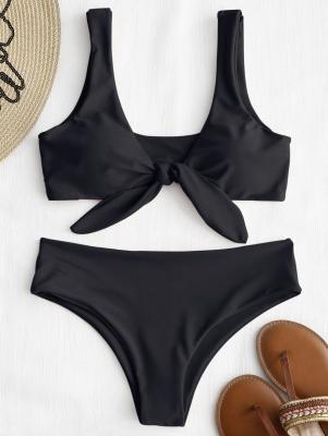 Front Knot Padded Bikini Set