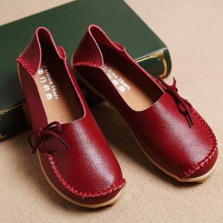 Breathable Casual Leather Flats Shoes