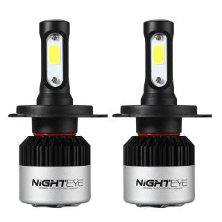 Universal Pair Nighteye COB LED Car Headlights 9005 9006 H4 H7 H11 Bulbs Lamps 72W 9000LM 6500K