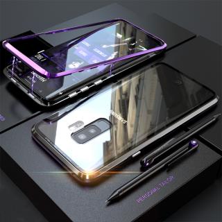 Bakeey 360° Magnetic Adsorption Metal Clear Glass Protective Case for Samsung Galaxy S9/S9 Plus