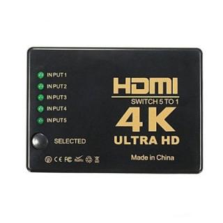 4K  HDMI Hub5 ports (5 in 1 out) Switcher Ultra HD 4 Switch Splitter TV Switcher Ultra HD 1080P/3D for HDTV PC XBOX PS4