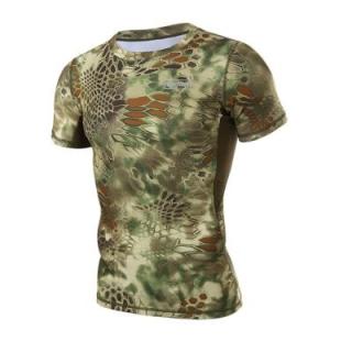 Men's Outdoor Short-sleeved Quick-drying Camo T-shirt