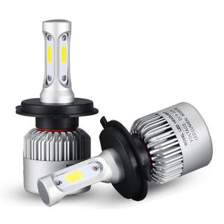 Pair 72W 8000LM COB LED Car Headlights Fog Lamps Bulbs H4 H7 H11 9005 9006 6500K White
