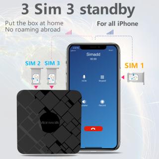 N ° de roaming no exterior SIMadd 3 SIM 3 Ativar Online ao mesmo tempo de Espera para o iphone 6/7/ 8/X 7-12 iOS SIM em casa, não há necessidade de transportar