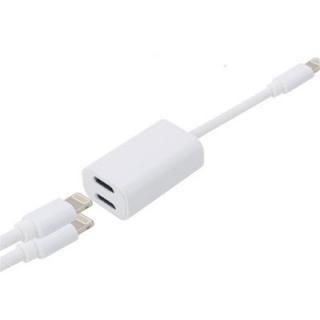 Dual Headphone Adapter for iPhone Audio Splitter Charger Coverter and Music Control