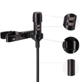 Arimic Lavalier Lapel Clip-on Omnidirectional Condenser Microphone Kit with Cable Adapter Windshield for iPhone Samsung