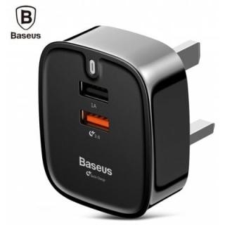 Baseus Funzi QC 3.0 Dual USB Smart Travel Charger UK Plug