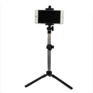 Extendable Monopod with Tripod Stand Bluetooth Selfie Stick for iPhone and  Android