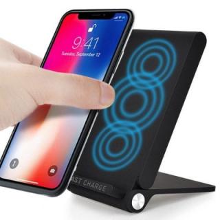 SpedCrd 3 Coil Qi Fast Wireless Charger Charging Pad Foldable Inductive Phone Charger Station