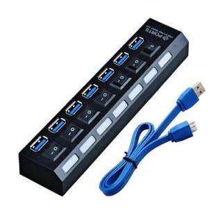 New 7 Ports USB 3.0 HUB with Independent Switch