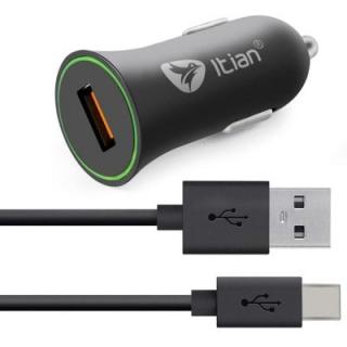 Itian QC 3.0 Car Charger + Type-C Charging Cable