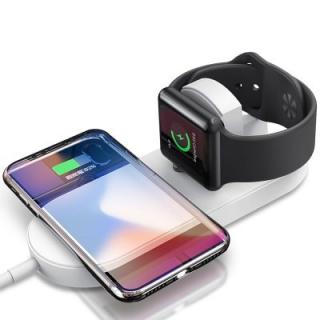 Minismile 2 in 1 Fast Qi Wireless Charger for Apple Watch 3/2/ iPhone X / 8 Plus