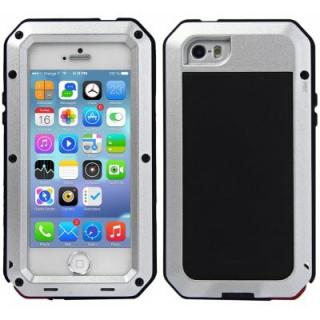 Metal Aluminum Case with Gorilla Glass Waterproof Shockproof Dustproof Full Angle Protected for iPhone 5S 5C 5 SE