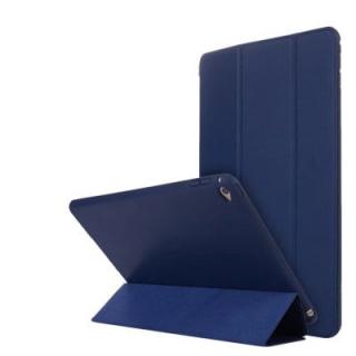 With Stand Auto Sleep Wake Up Full Body Cover Solid Color Hard PU Leather + Silicone Case for iPad Air 2