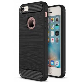 ASLING Carbon Fiber TPU Soft Case Cover for iPhone 5 / 5S / SE