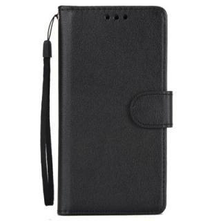for iPhone X Horizontal Flip Wallet Leather Case with Card Slost Lanyard