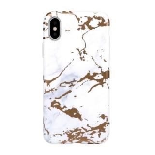 Fashion Bronzing  Tpu Scrub Marble Stone Pattern Phone Cover Case for iPhone X