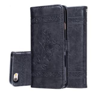 for IPhone 6/6S Case Cover Embossed Oil Wax Lines Phone Case Cover PU Leather Wallet Style Case
